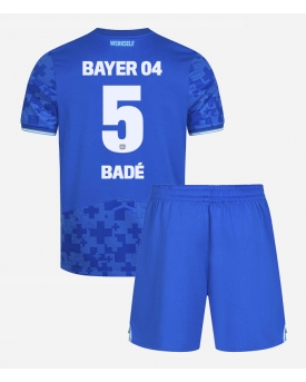 Billige Fotballdrakt Bayer Leverkusen Loic Bade #5 Replika Tredjedraktsett Barn 2025-26 Kortermet (med bukser)